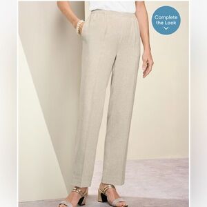New Rachel Zoe Cream Straight-Leg Pants